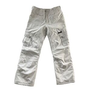 Sims Womens Cargo Snow Pants White Insulated Ski Snowboard Trousers Large